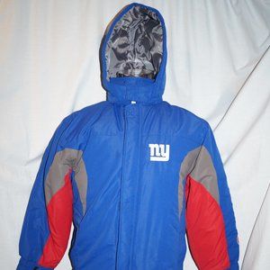 NY Giants Winter Coat Hooded Jacket NFL Team Youth